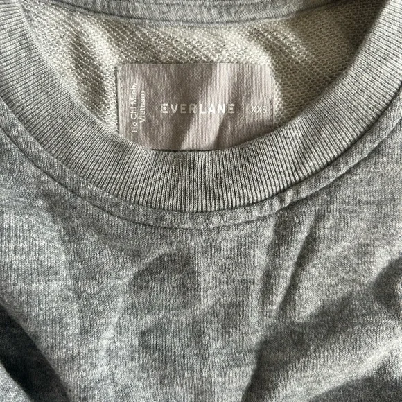 Everlane Heather Gray Women’s French Terry Puff Sleeve Tee Size XXS - Picture 3 of 5